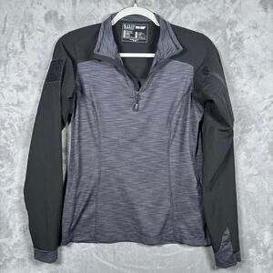 5.11 Tactical XS Women’s Black Quarter-Zip Pullover Combat Shirt